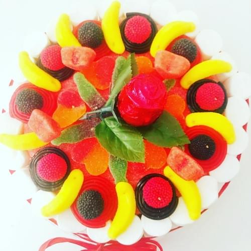 Pastel con una rosa
