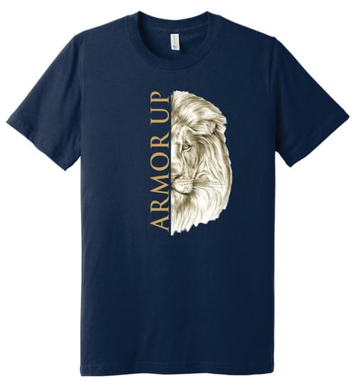 Mens Short Sleeve Tech Tee - Armor Up / Lion