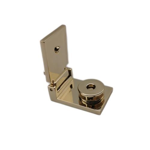 Flip lock handbag accessories zinc alloy plating square lock press button metal customized