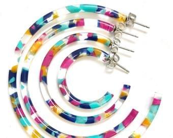 Acetate drop earrings