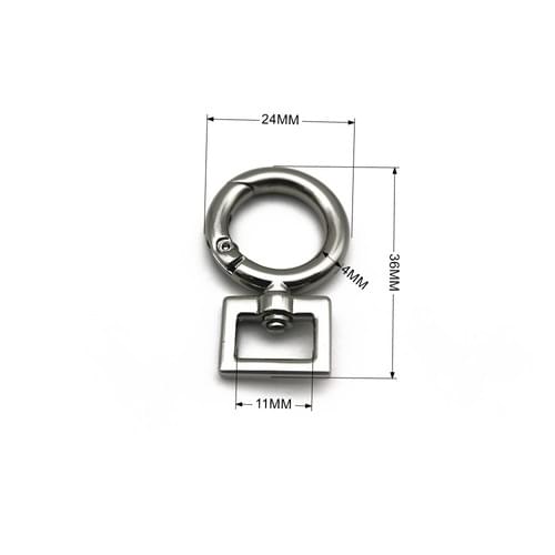 Spring ring handbag accessories zinc alloy plating irregular hook clip metal customized