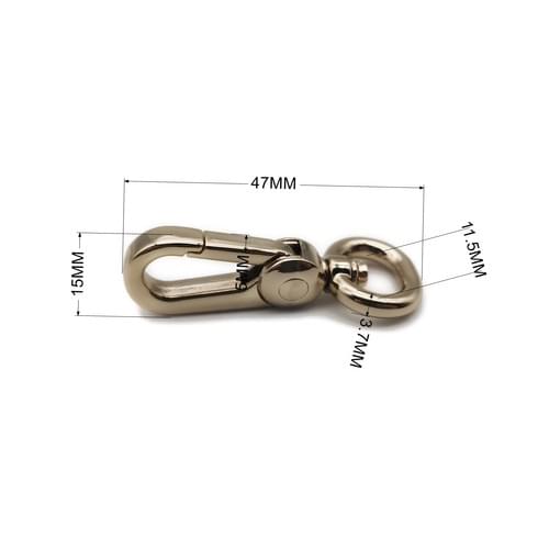 Dog clip handbag accessories zinc alloy plating irregular dogleash dog hook clip metal customized