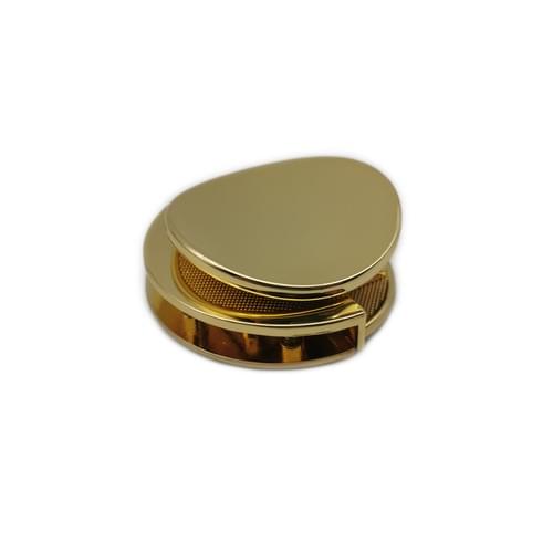 Push lock handbag accessories zinc alloy plating square lock press button metal customized