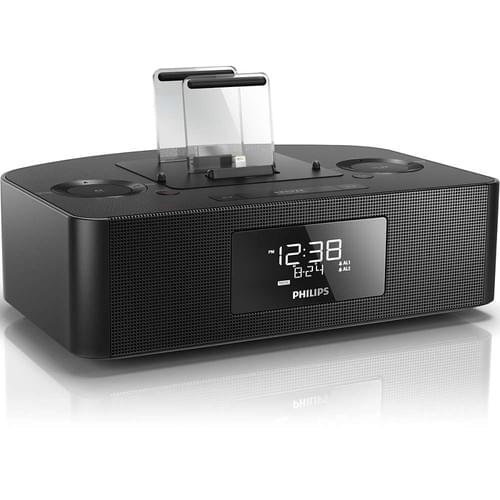 Philips Dual Alarm Clock Dock Docking Station for iPhone/iPad - Lightning and 30 Pin