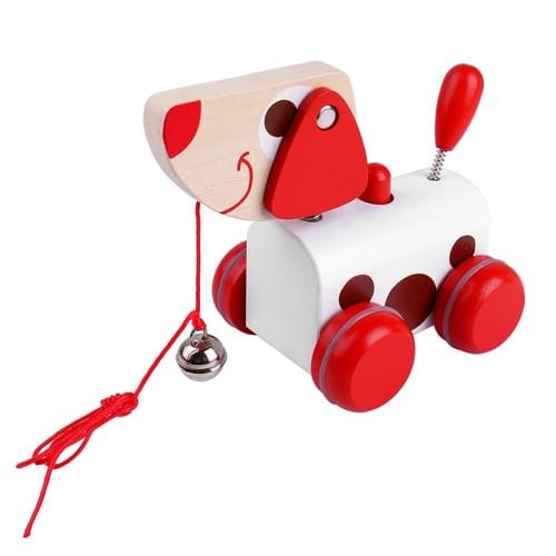 Wooden Pull Toddler Toy With Bell Ring