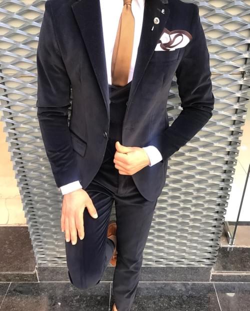 Black Velvet Slim Fit Suit