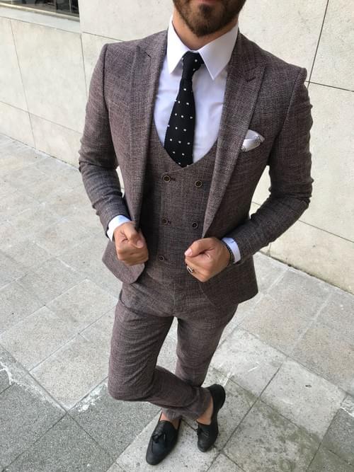 Taupe Suit Wool