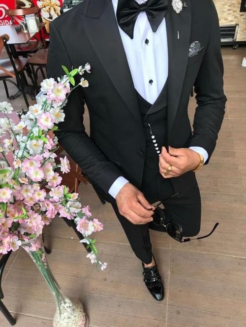 Black Polyester Suit