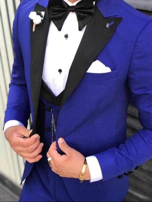 Blue Polyester Suit