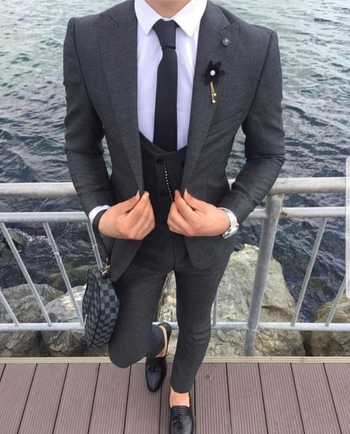 Dark Grey Slim Fit Suit