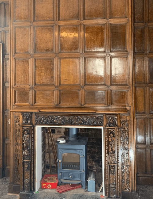 Tudor Oak-Panelled Library