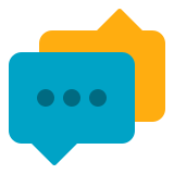 speech bubbles representing social interactions