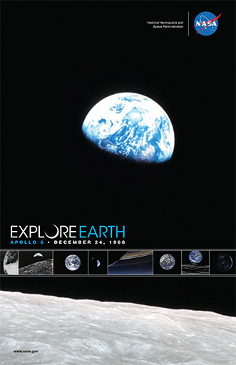 Earth Poster From Space Apollo 11 Earthrise Photograph Space Print Nasa Kunstdrucke