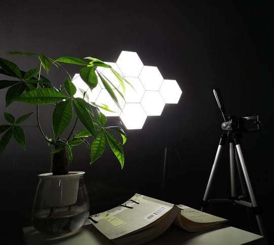 hexagon lights triangle lights