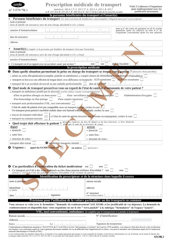 bon de transport ambulances phoceennes ambulanciers a votre disposition 7j 7 24h 24 sur marseille