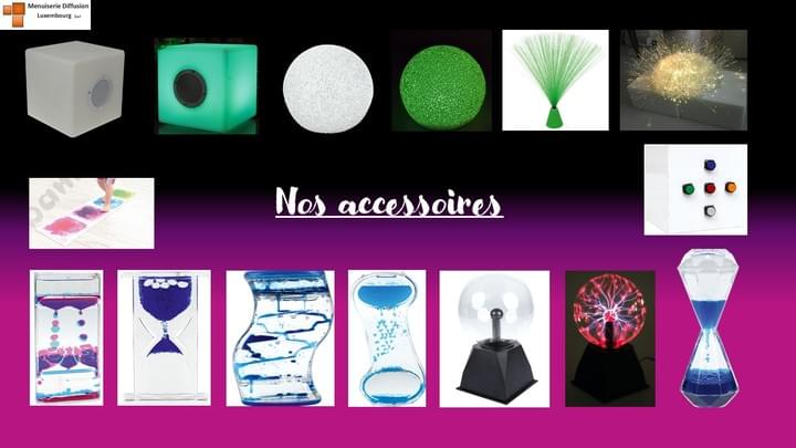 accessoires Snoezelen - fibre optique - cube lumineux 