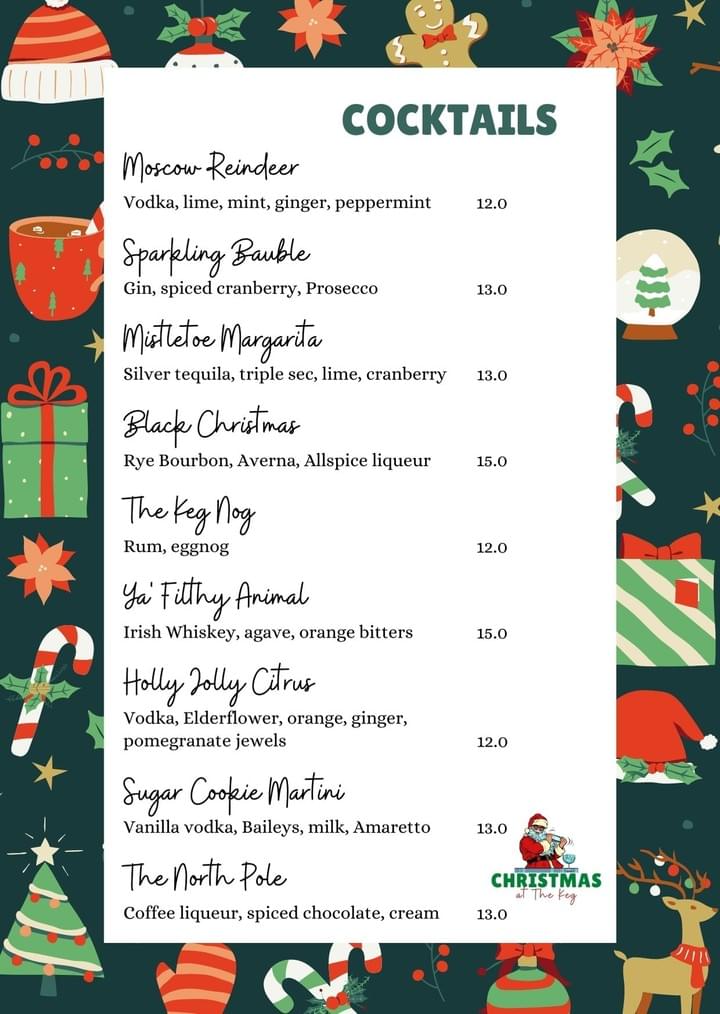 Christmas at The Keg The Keg Room Hamilton Pub Rototuna Restaurant