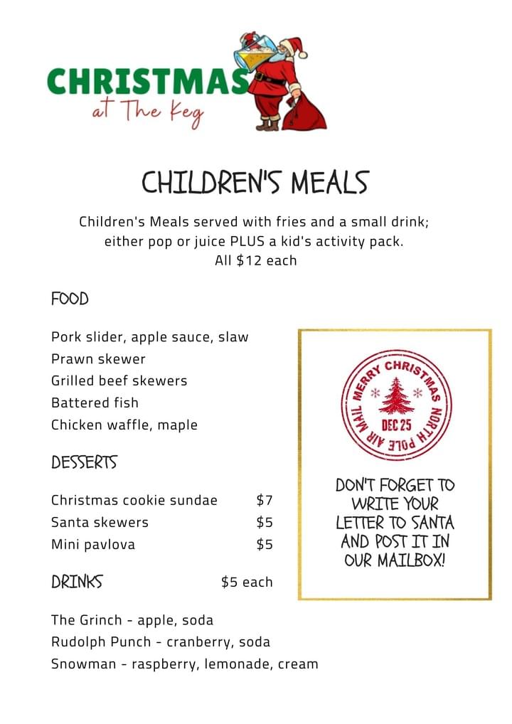 Christmas at The Keg The Keg Room Hamilton Pub Rototuna Restaurant