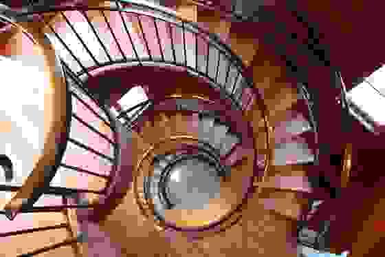 Four story circular stairwell : Palo Alto, Ca