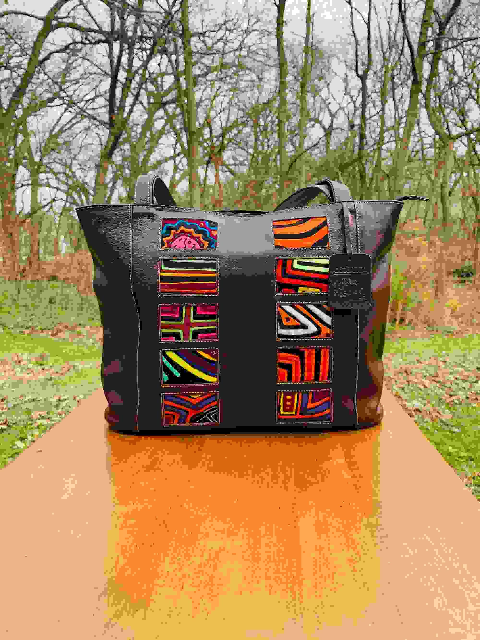 Brown Leather Mola Bag 