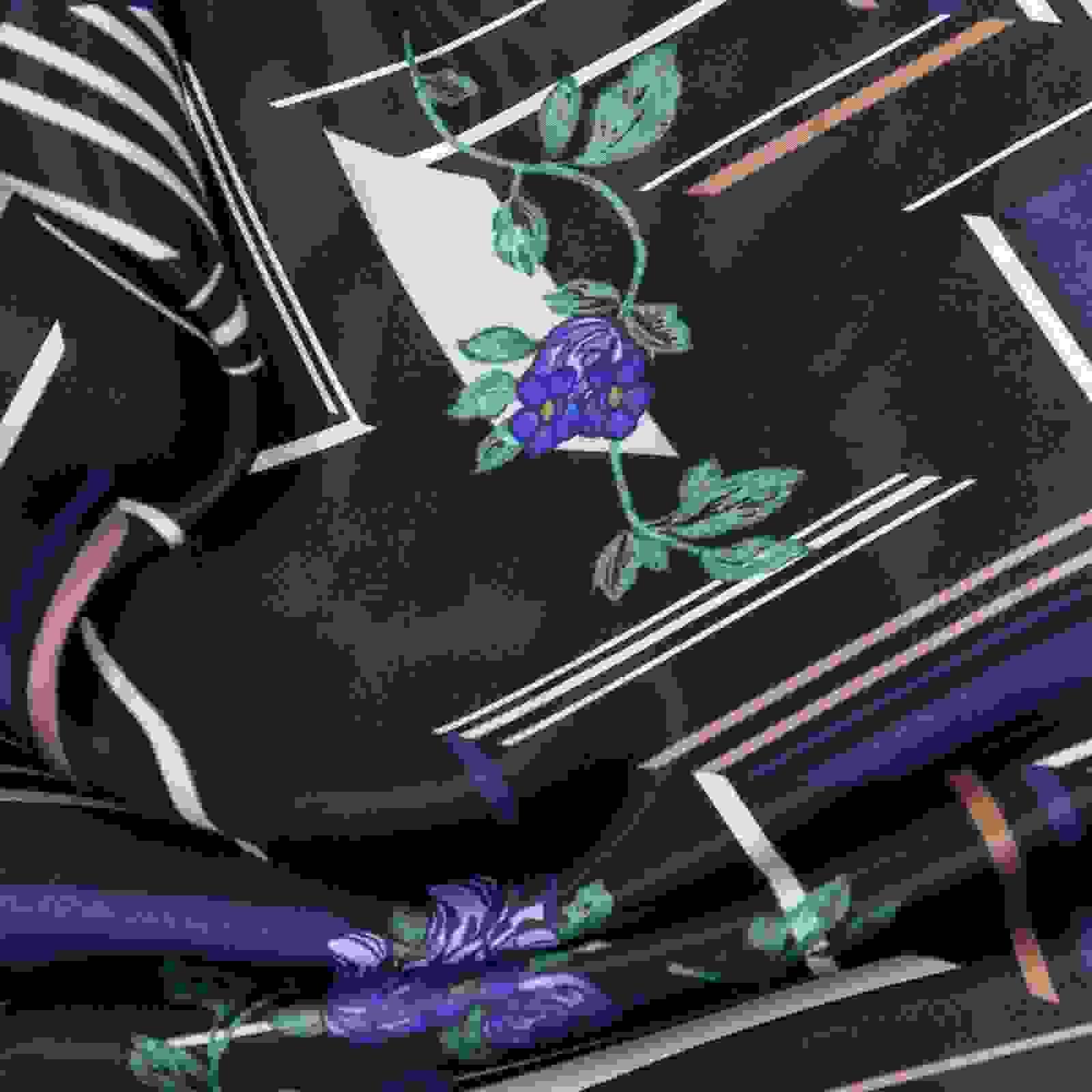Satin Face Floral Pattern Printed Fabric