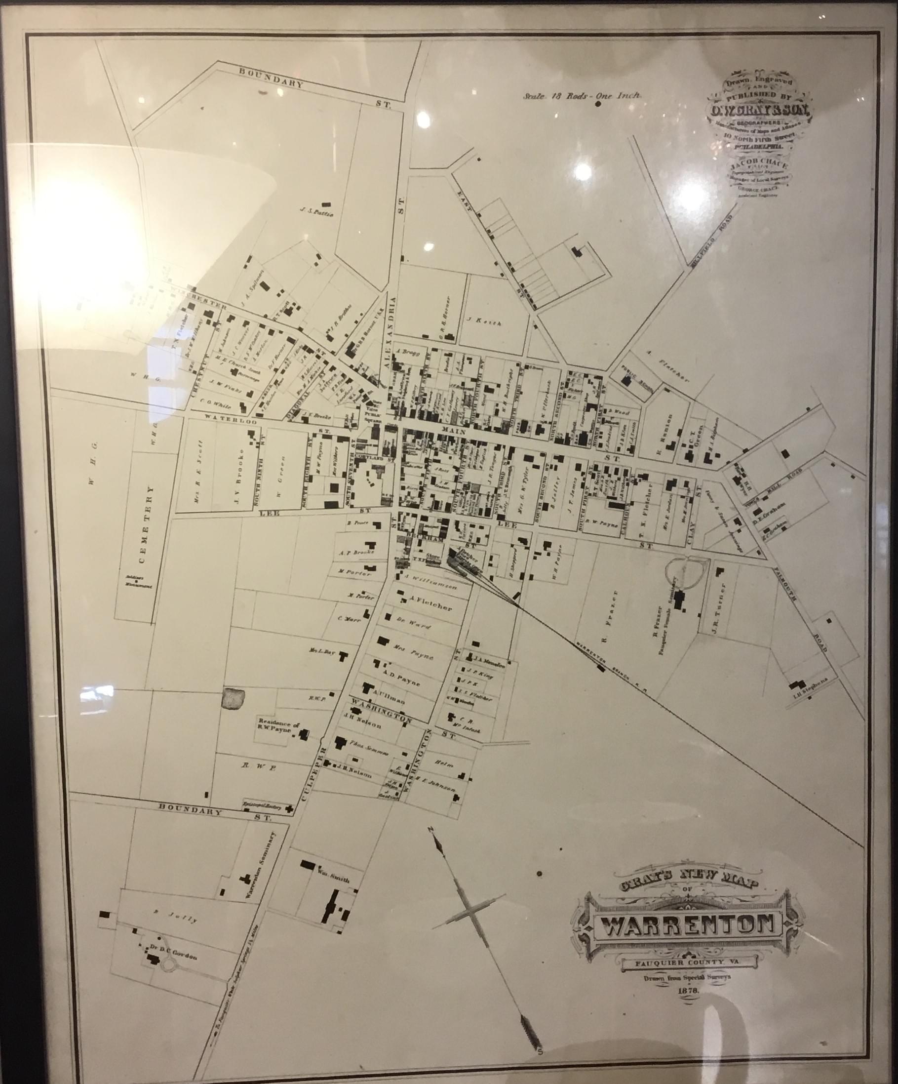 1878 Map of Warrenton
