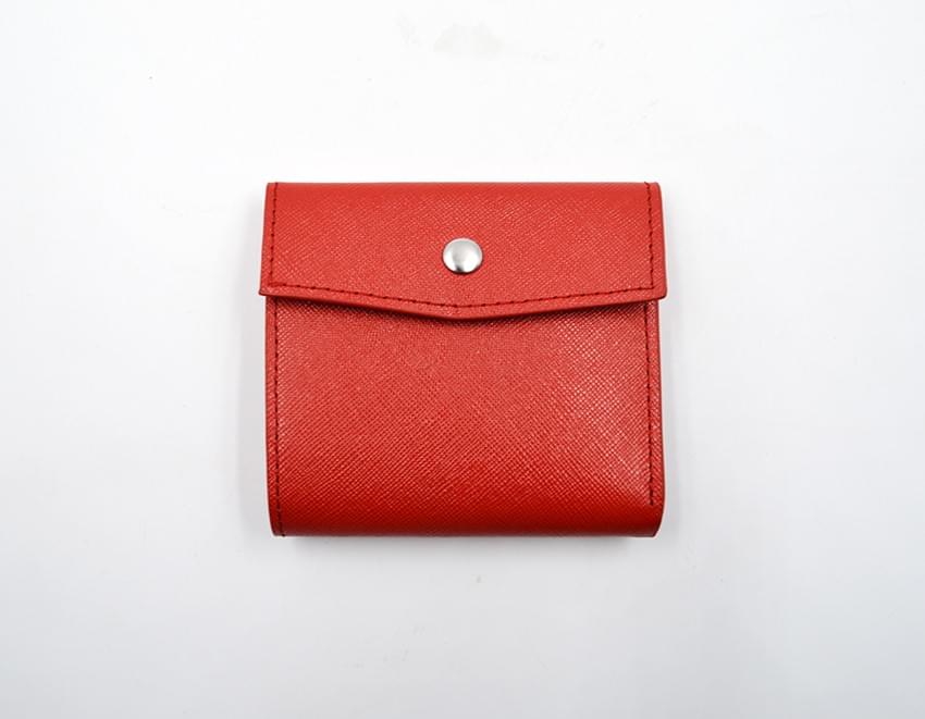 ★lemasque★ Dow Soft Women's Leather Card Wallet Red L08301 Leather Wallet Womens Designer