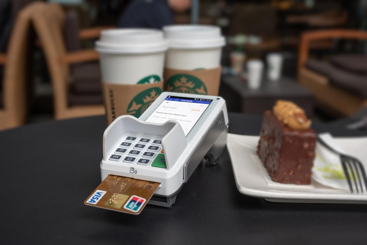 PAX A80 Android terminal in white