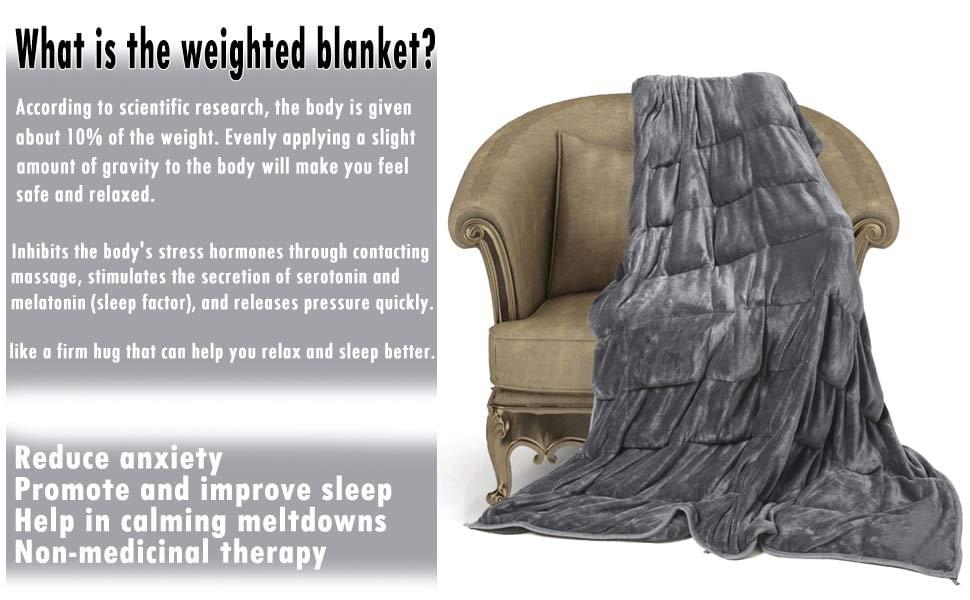 MAXTID Adults Weighted Blanket 30lbs 80"x87" Luxury King Size Dark Grey