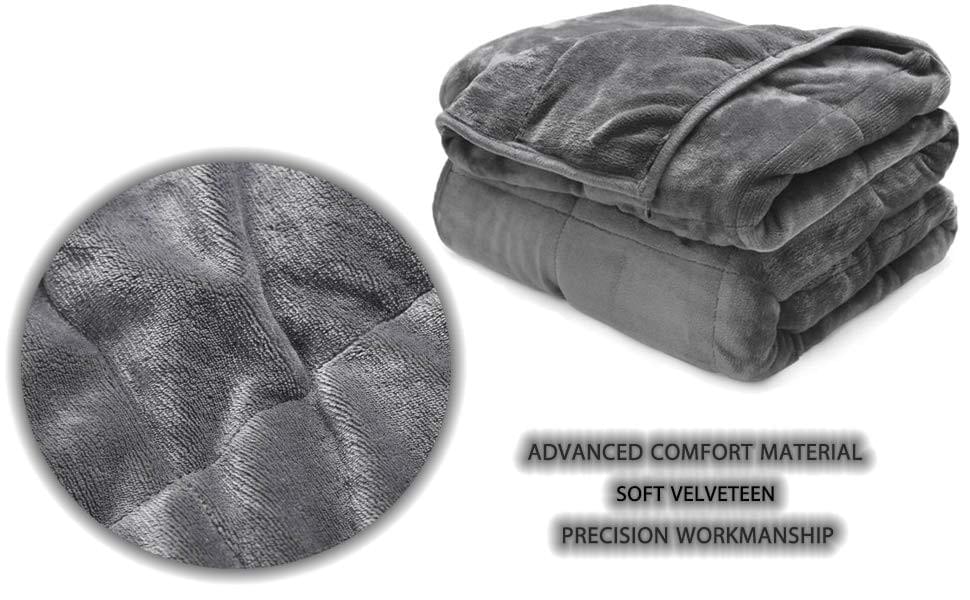 MAXTID Adults Weighted Blanket 30lbs 80"x87" Luxury King Size | Dark Grey