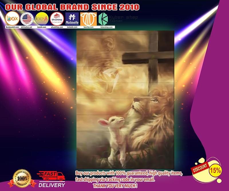Jesus Beautiful Lion And Lamb Poster