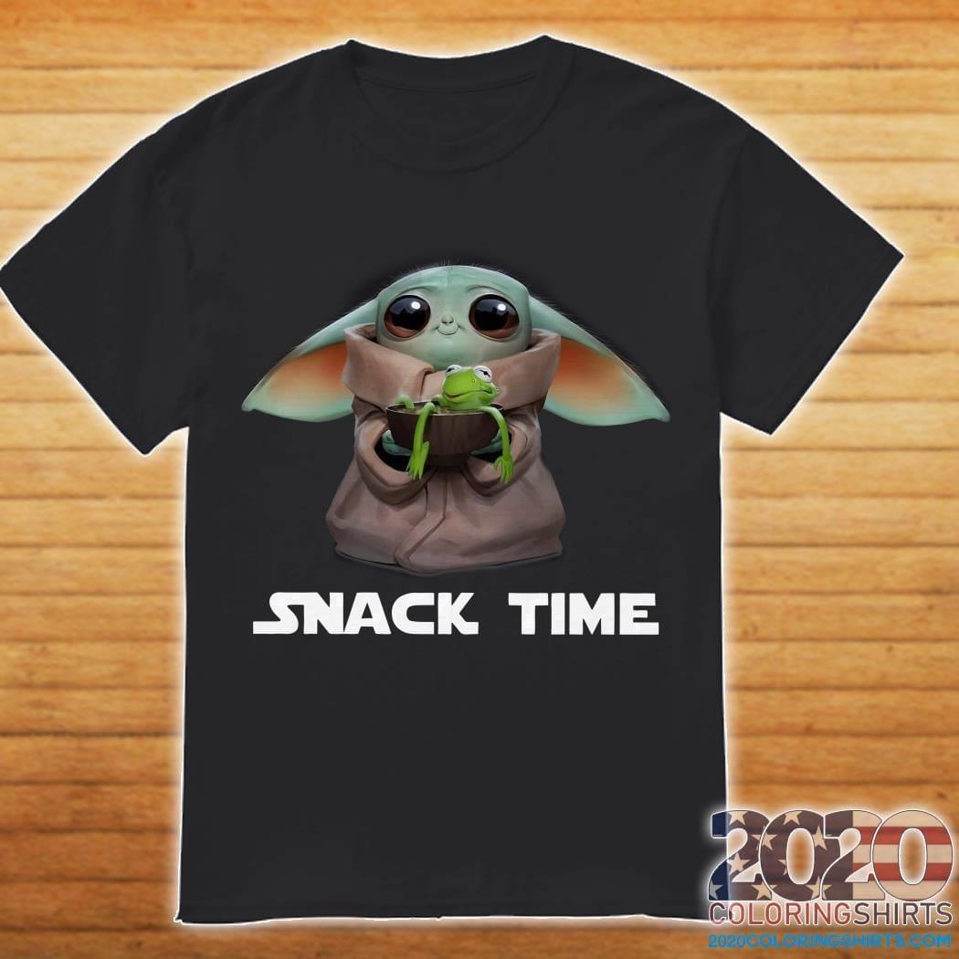 2020coloringshirt Baby Yoda And Frog Snack Time Shirt