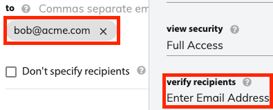 Email address verification