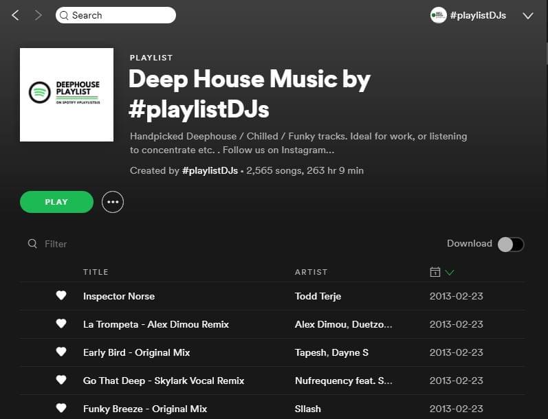 Deep House Spotify Playlist Deep House Spotify Playlist