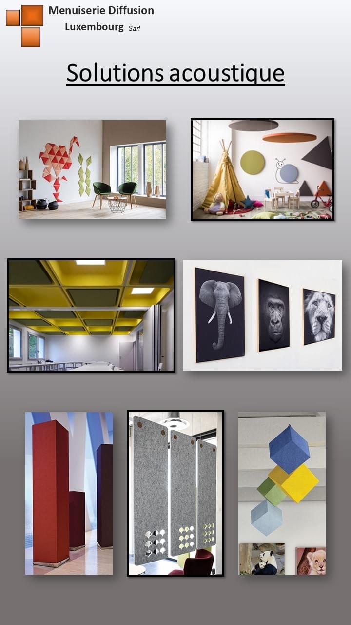 Réverbération du son - acoustique - cadre - plafond acoustique - totem - cadre à suspendre - cadre 3D