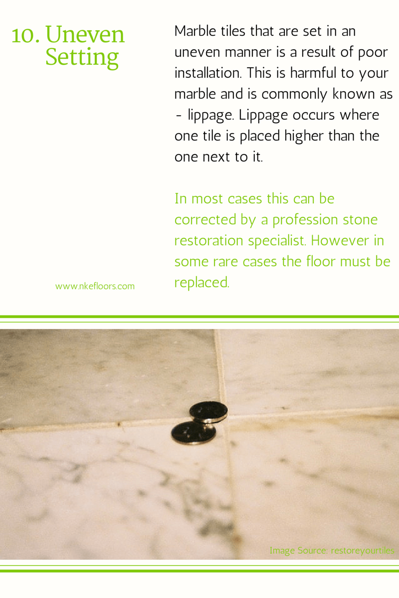 10 Signs Your Marble Floors need Care