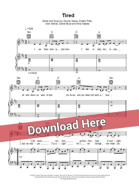 Alan Walker Tired Sheet Music Piano Notes Chords Uploaded on oct 25, 2017. sheet music piano notes chords on strikingly