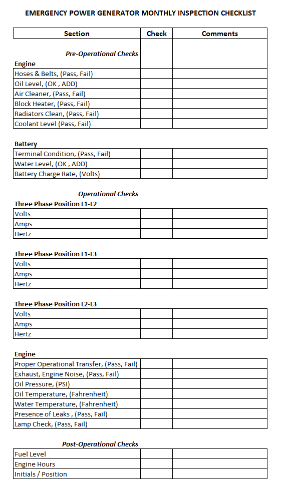 Emergency Power Generator