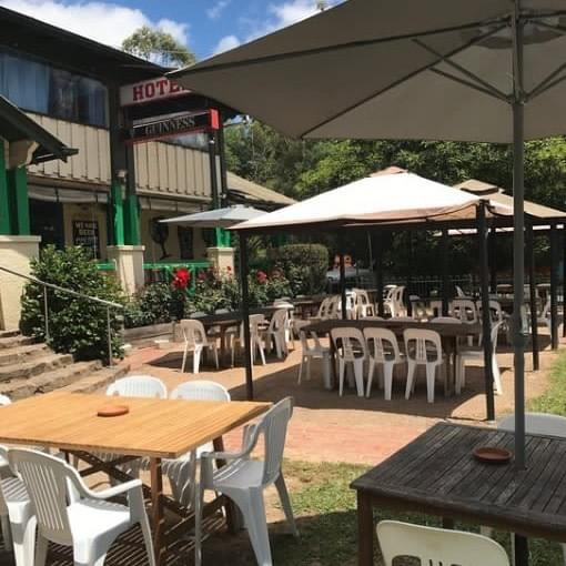 Cunninghams Hotel Garden area tables and seating