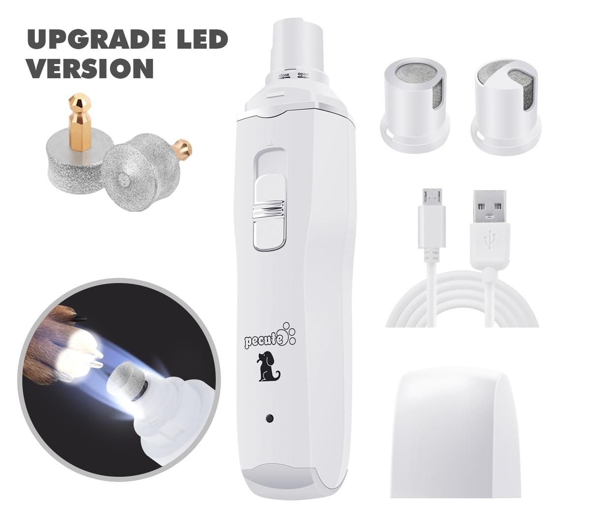 Pecute Dog Nail Grinders with LED Light(2 Color) pet grooming