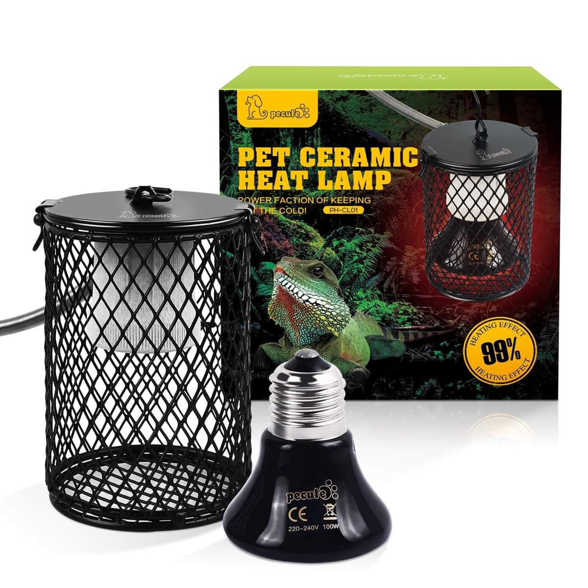 Pecute 3 in 1 Pet Ceramic Heat Lamp (50W/100W) lamp