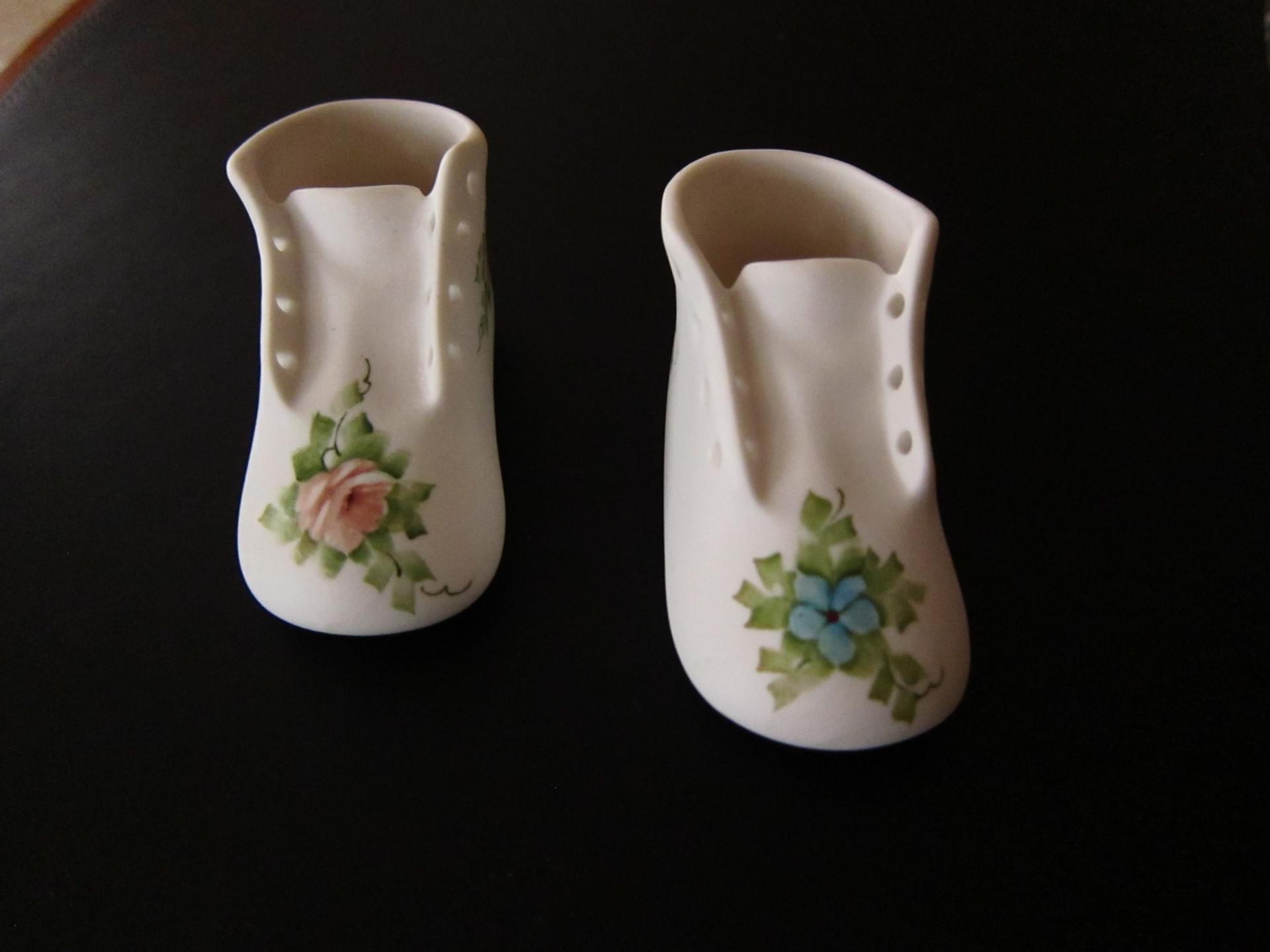 Porcelain by De Long HandPainted Porcelain Baby Shoe Keepsakes