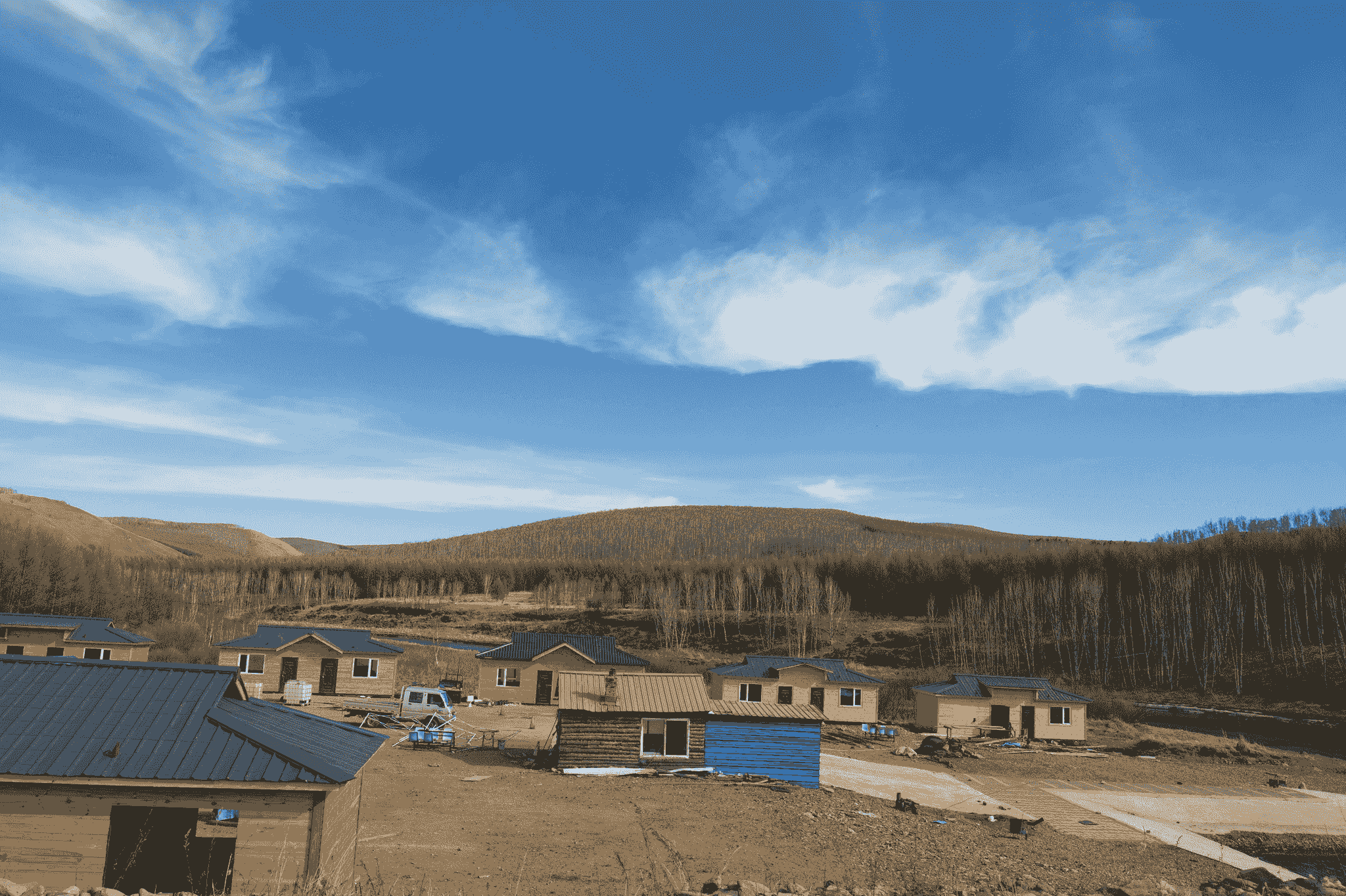 Map illustration of potential sites for prefabricated sustainable homes