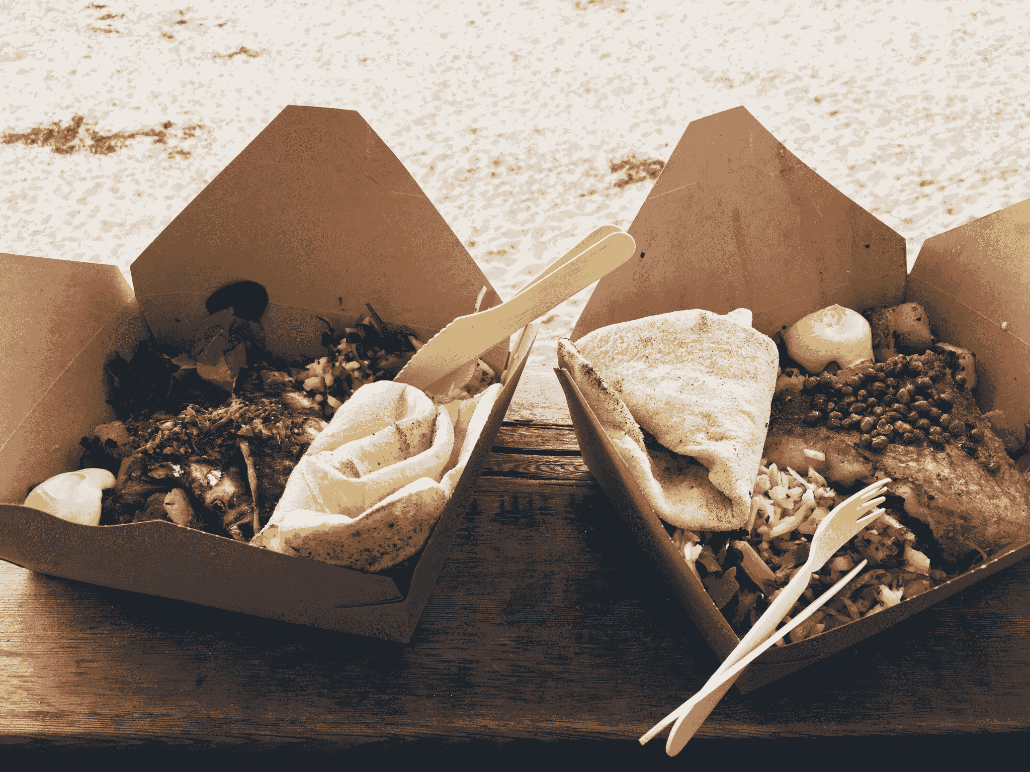 Eco-friendly to go containers for restaurants showcasing delicious meals
