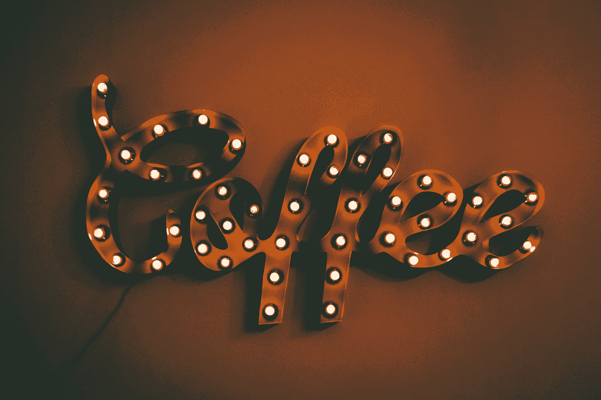 Container Coffee Shop Neon Signage