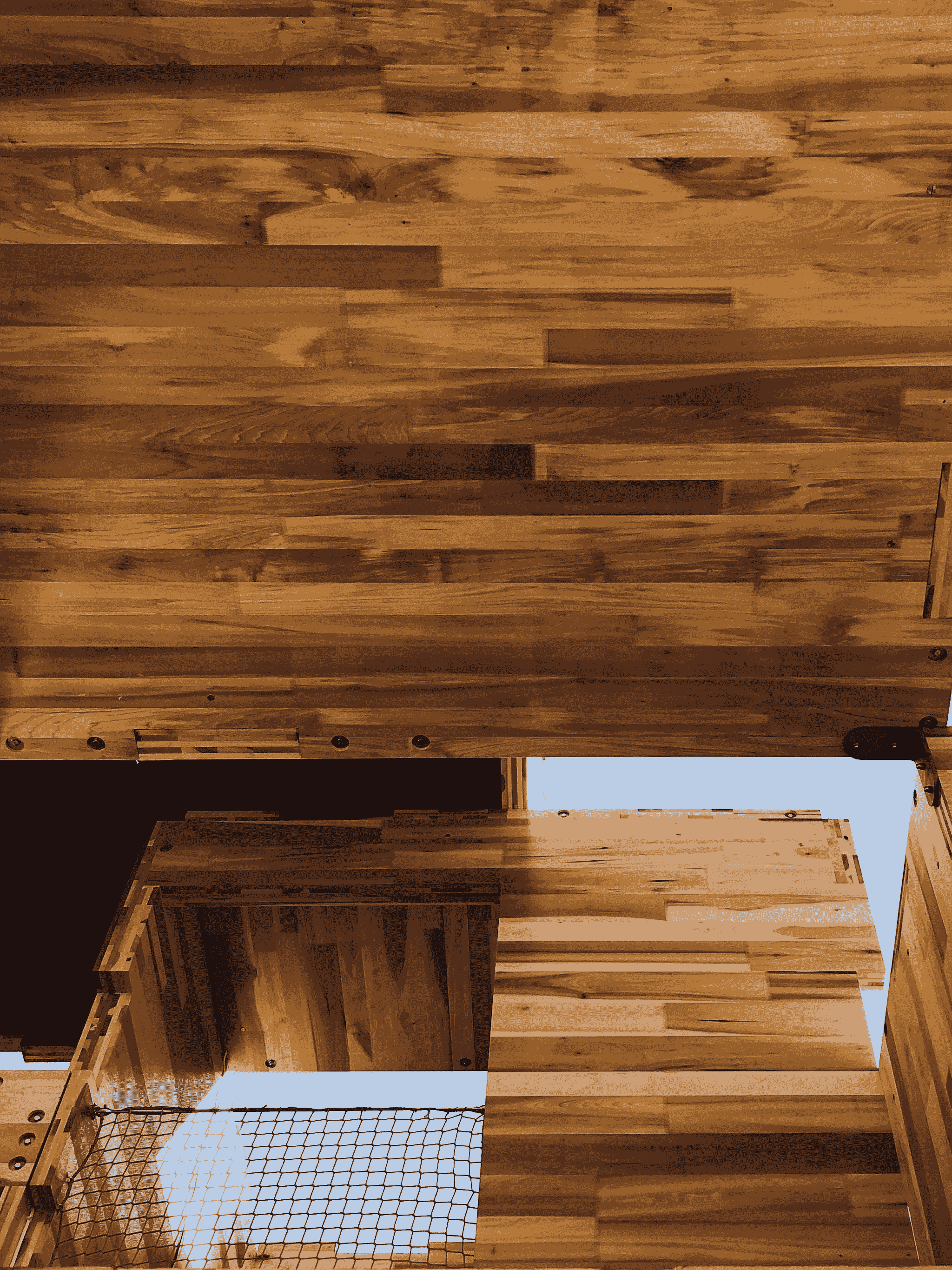 Sustainable interior design in a shipping container store