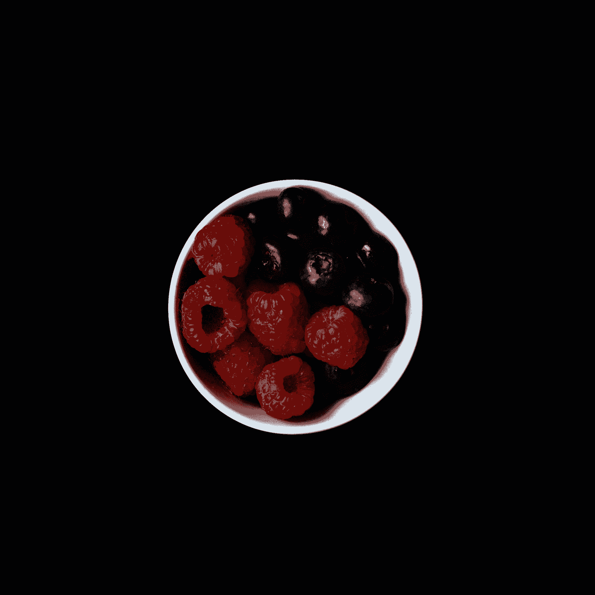 Delicious display of freeze dried raspberries bulk in a bowl