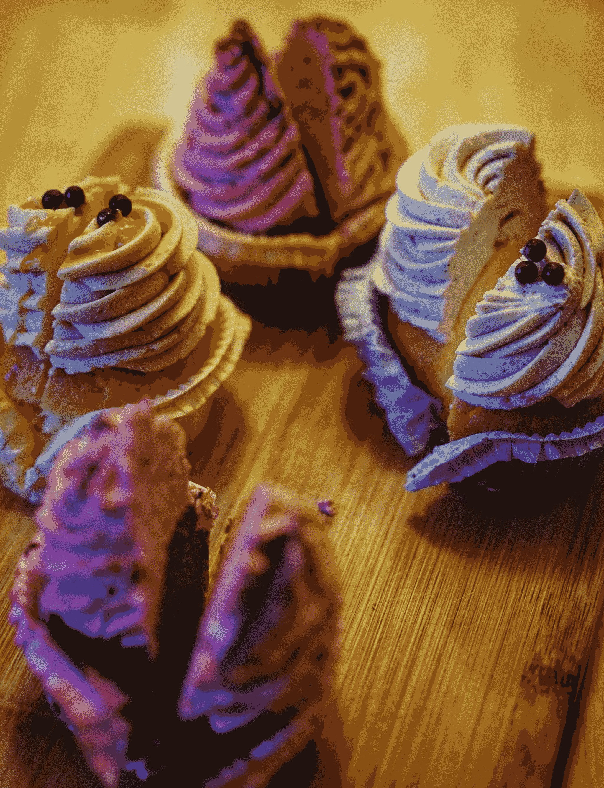 Delicious clamshell cupcake containers showcasing colorful treats