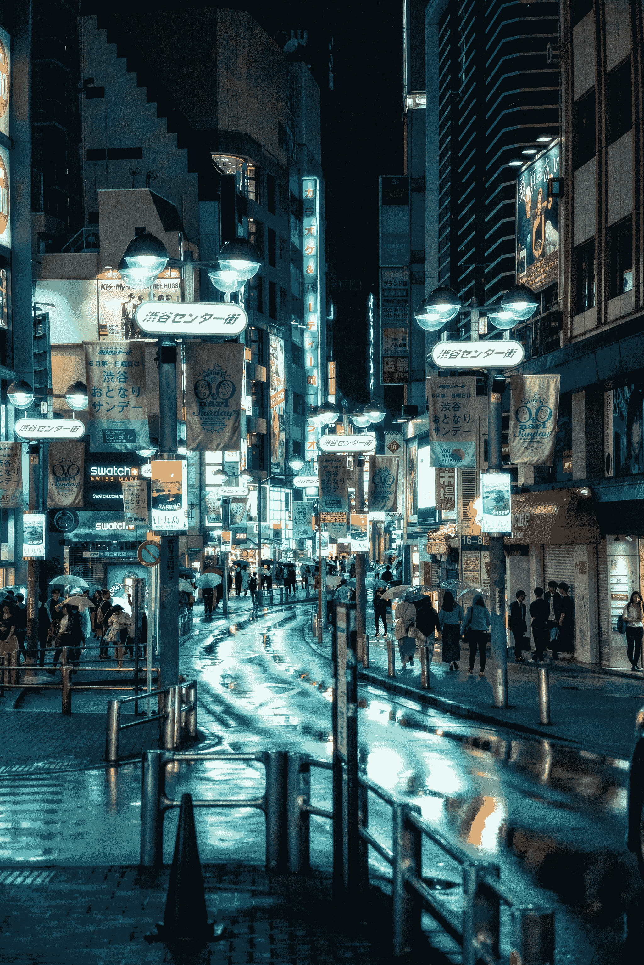 China lighting - LED streetlights illuminating cityscape
