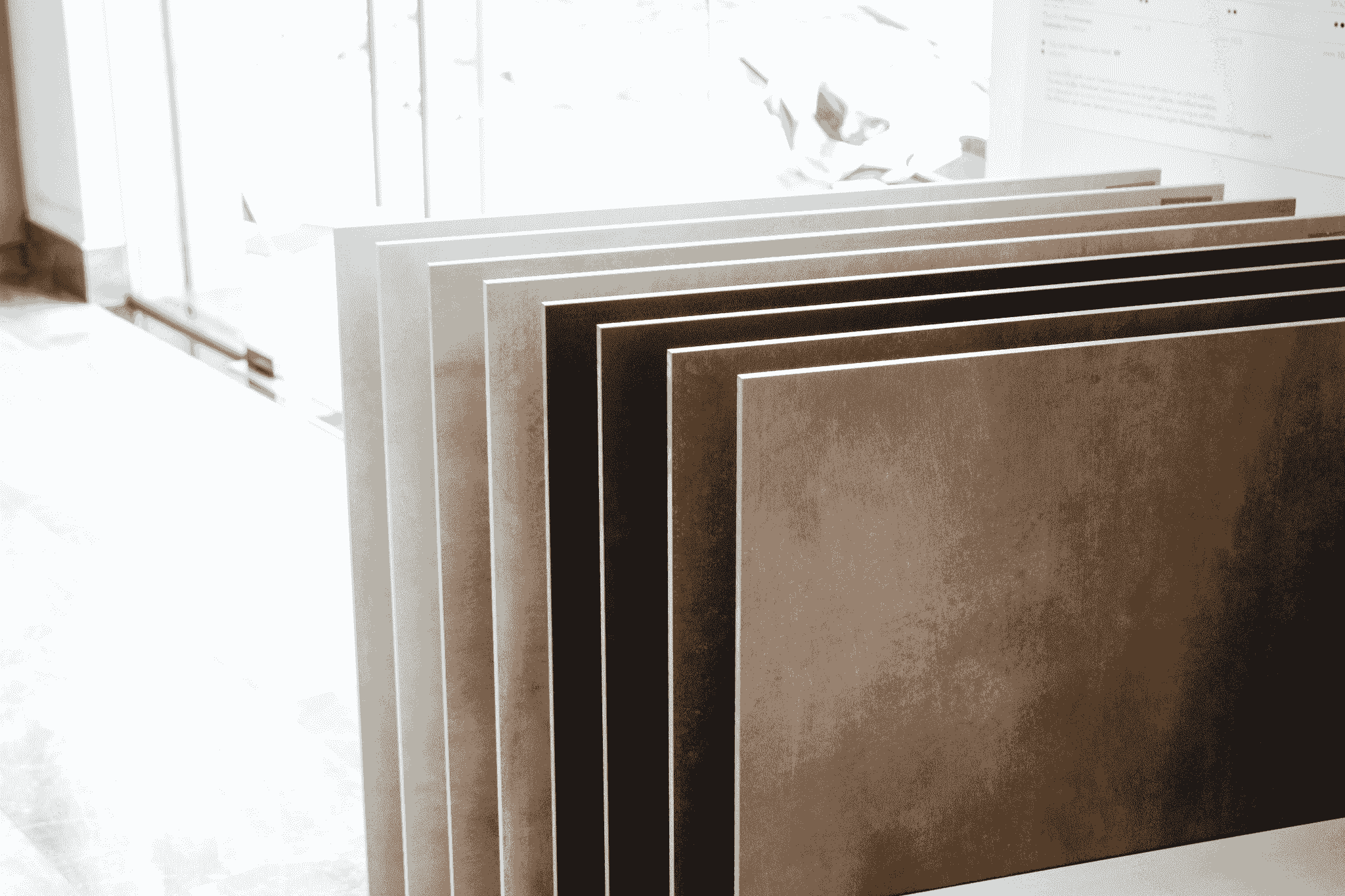 fire rated composite cladding samples from different brands